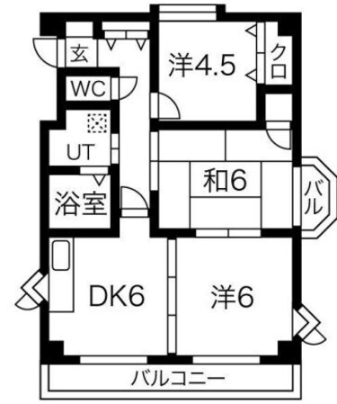 英賀保駅 徒歩10分 3階の物件間取画像